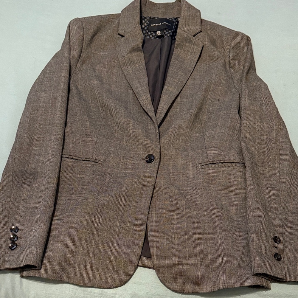 Brown Plaid Blazer